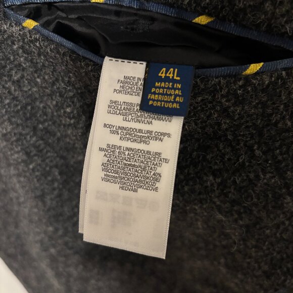 BNWOT Polo Ralph Lauren Unstructured Charcoal Grey Sport Coat/Blazer - 44 - Picture 6 of 12